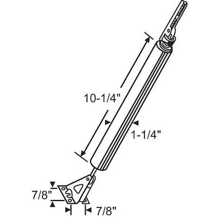 Strybuc Pneumatic Door Closer Black 18-64